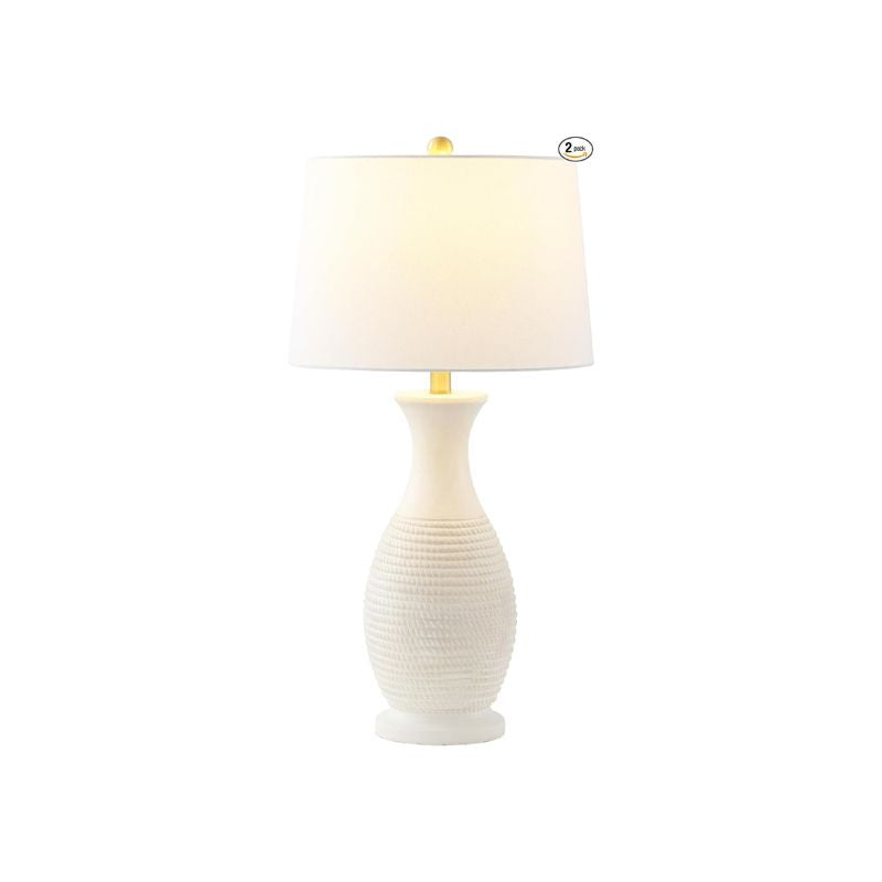 Modern Bone Resin Table Lamp Set for Living Room, 30-Inch, Set of 2