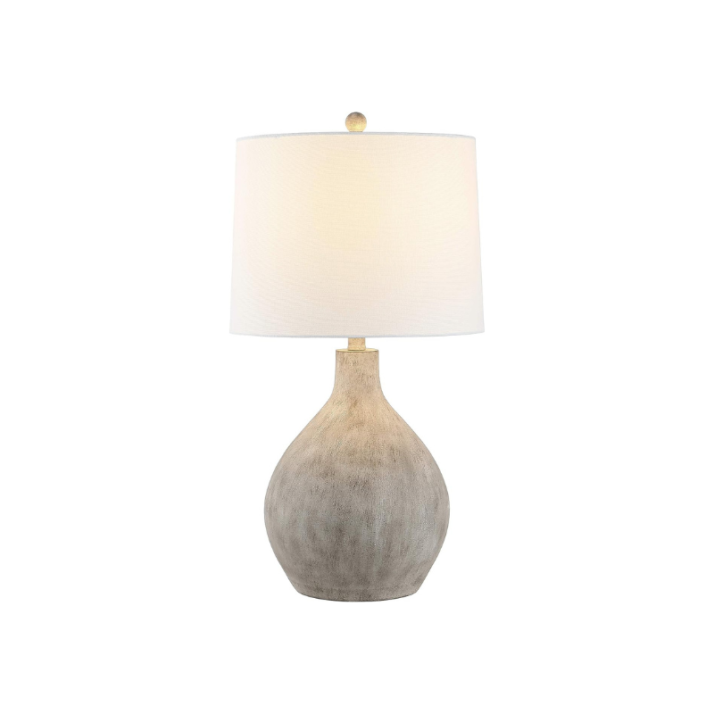 Modern Resin Table Lamp Lighting Fixture for Living Room, 26-Inch, Grey