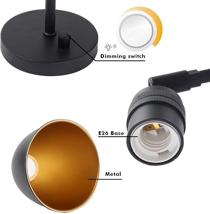 Industrial Metal Wall Sconce Lighting Fixture, 7-Inch, Matte Black Finish